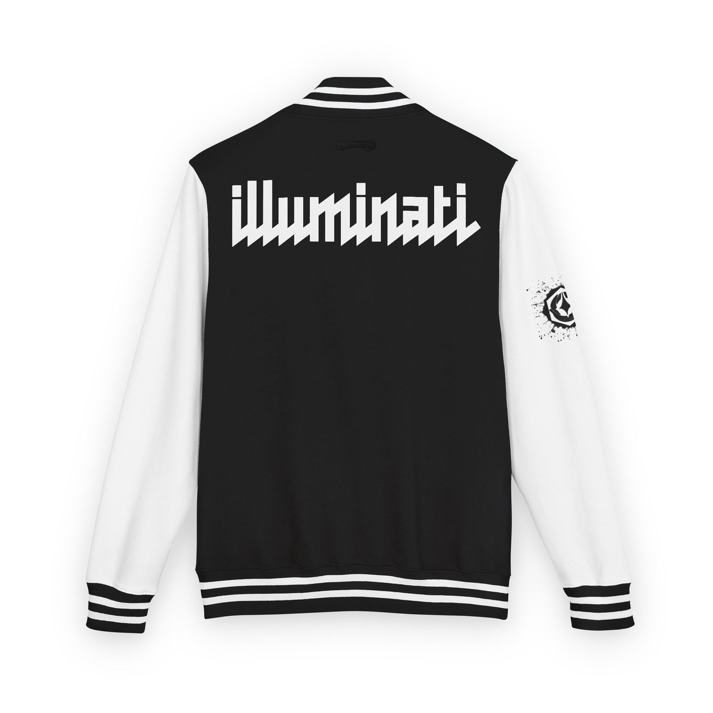 Unisex Letterman Jacket with Illuminati Design, Stylish Outerwear, Perfect for Casual Wear, Unique Gift for Fans, Trendy Streetwear