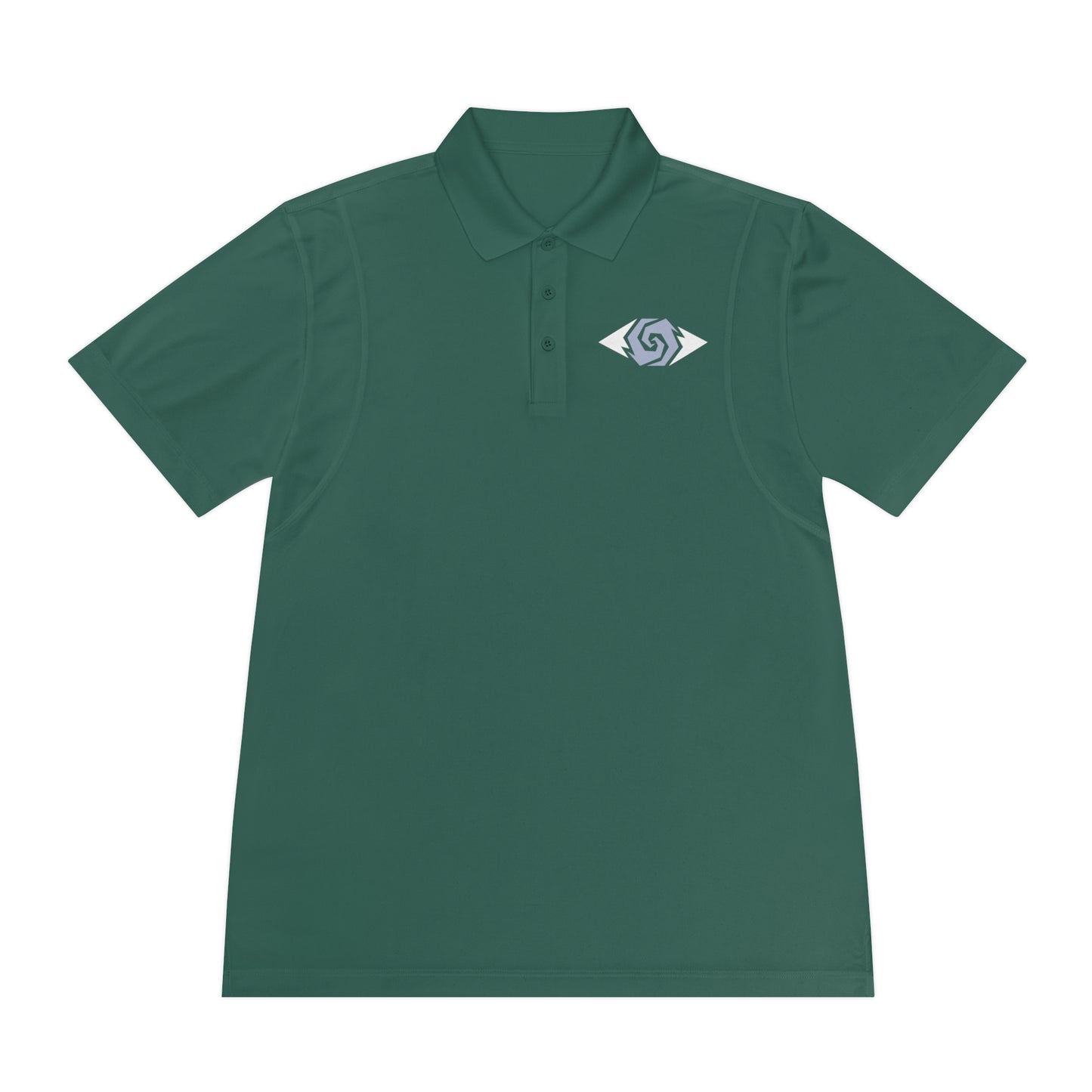 Illuminati -  White/Steel Polo Shirt (Embroidery)