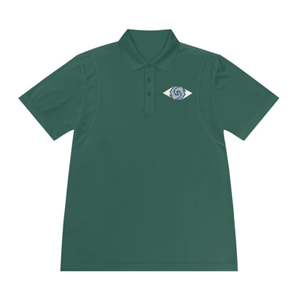 Illuminati -  White/Steel Polo Shirt (Embroidery)