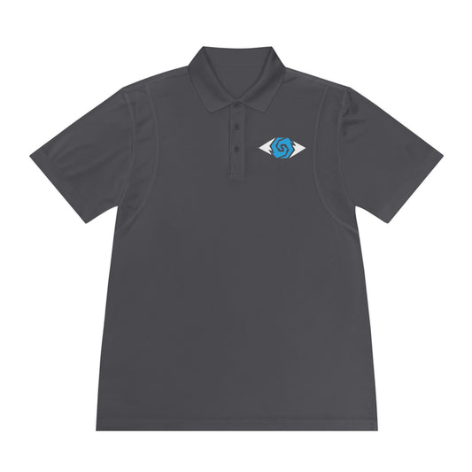 Illuminati -  White/Sapphire Eye Polo Shirt (Embroidery)