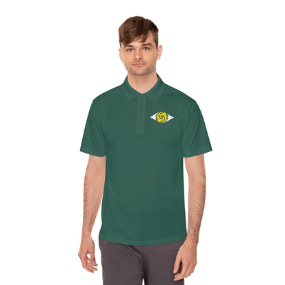 Illuminati -  White/Amber Eye Polo Shirt (Embroidery)