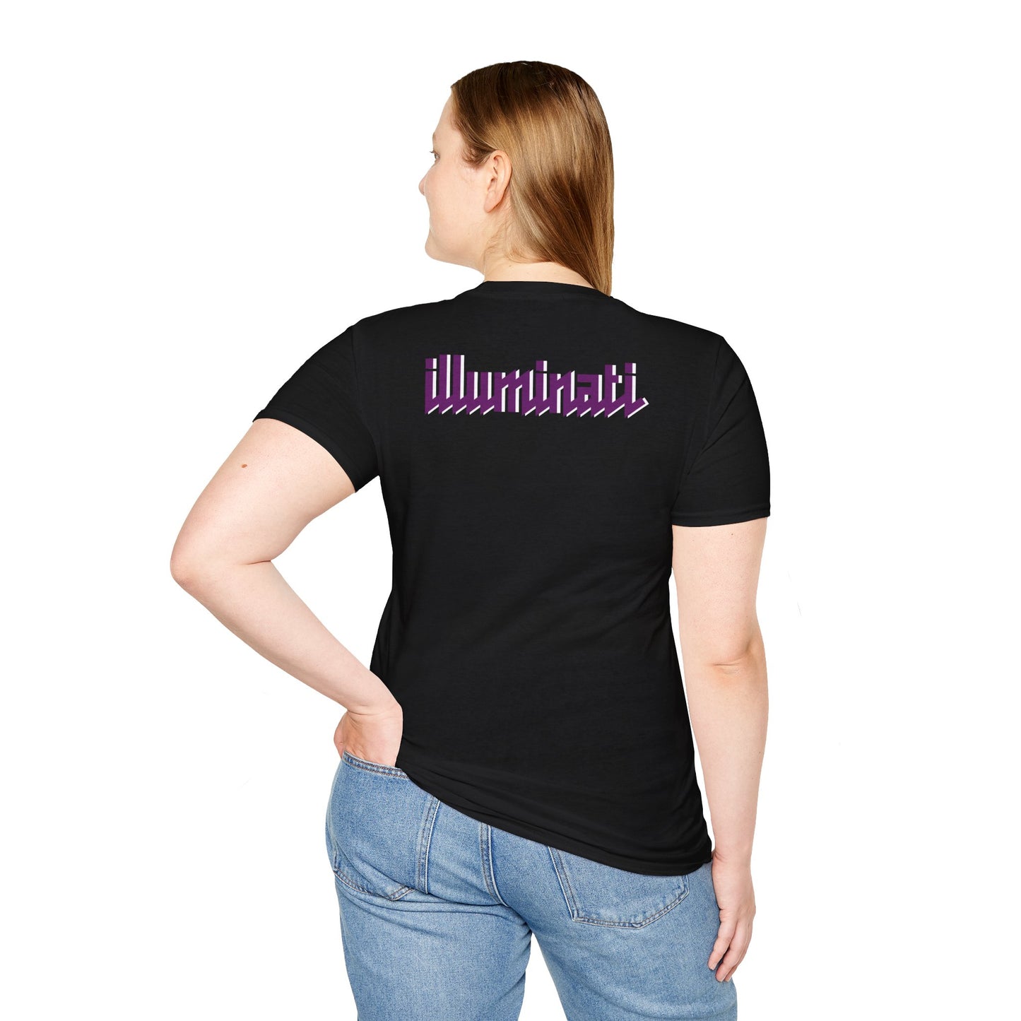 Illuminati - White/Amethyst Eye Logo Tee