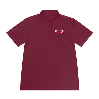 Illuminati -  White/Ruby Polo Shirt (Embroidery)