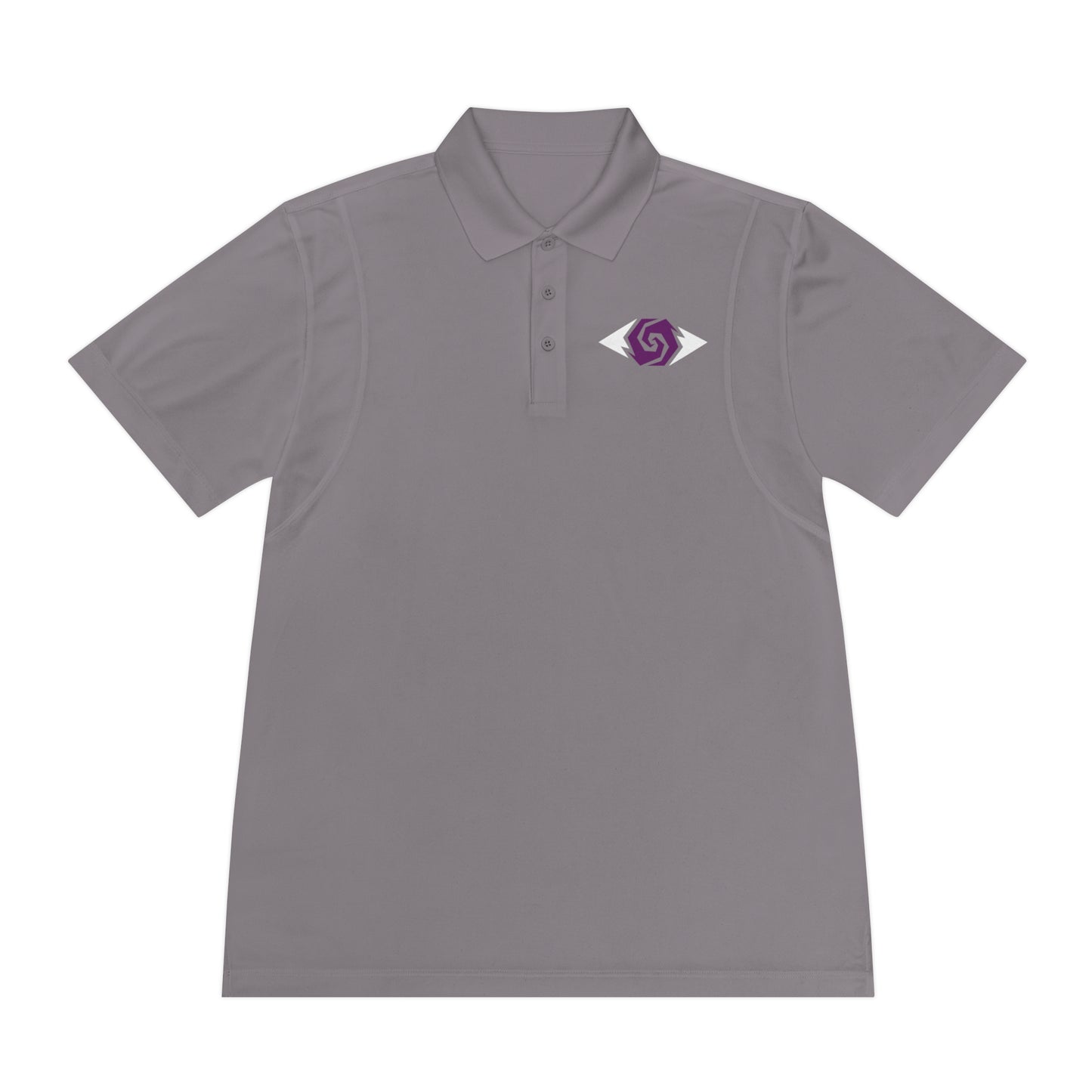 Illuminati -  White/Amethyst Polo Shirt (Embroidery)