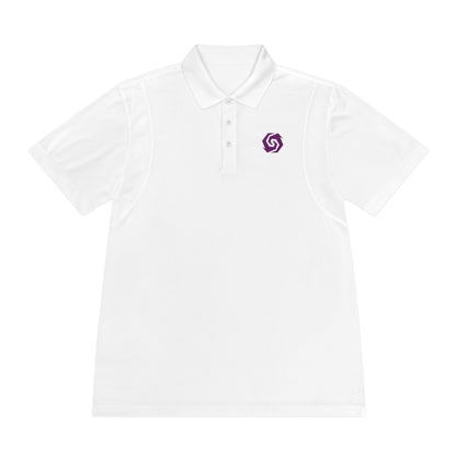 Illuminati -  White/Amethyst Polo Shirt (Embroidery)