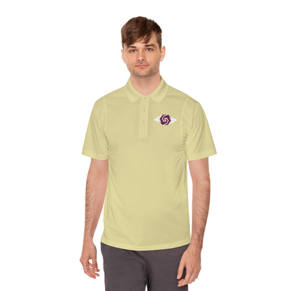 Illuminati -  White/Amethyst Polo Shirt (Embroidery)