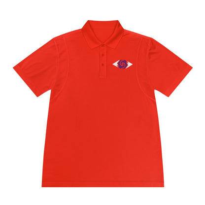 Illuminati -  White/Amethyst Polo Shirt (Embroidery)