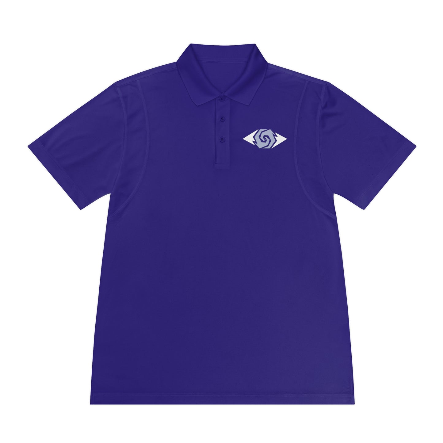 Illuminati -  White/Steel Polo Shirt (Embroidery)