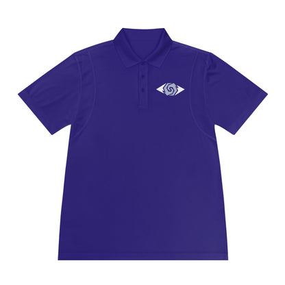 Illuminati -  White/Steel Polo Shirt (Embroidery)